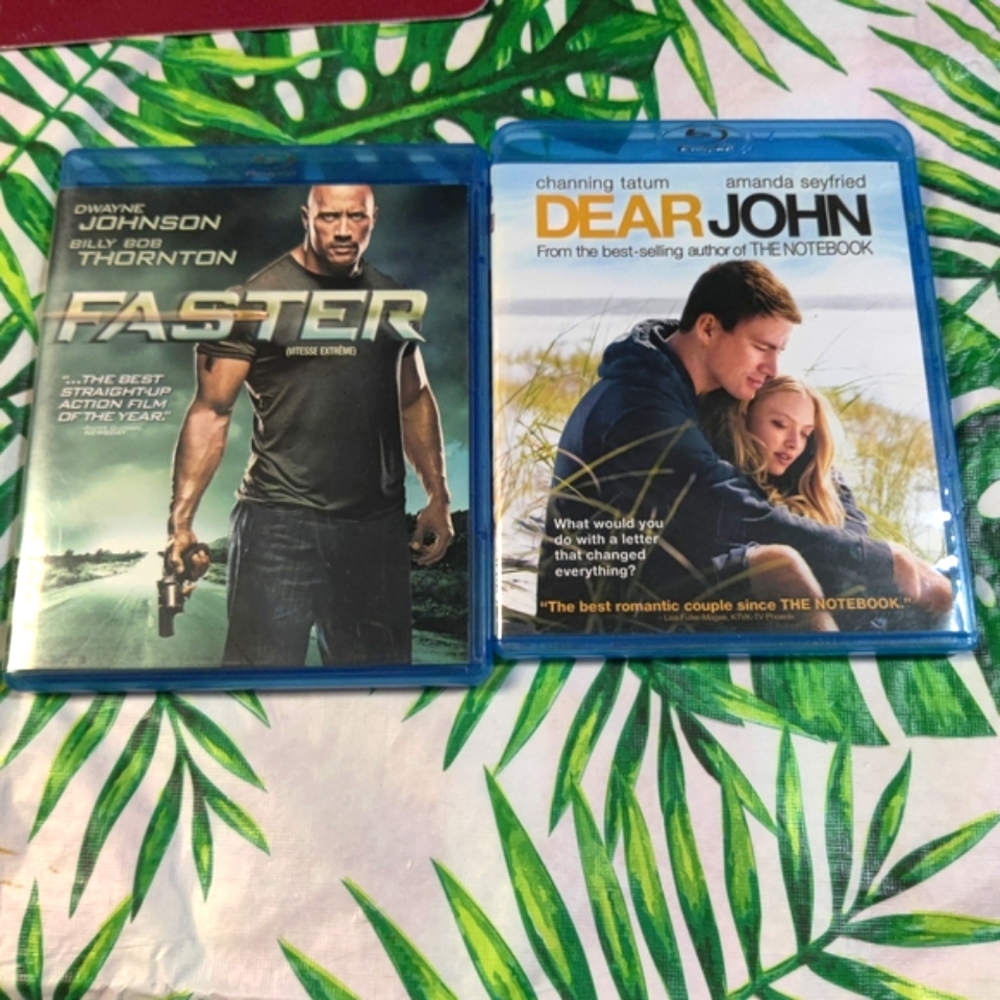 Twovpiece Lot Faster and Dear John Blu-ray Set